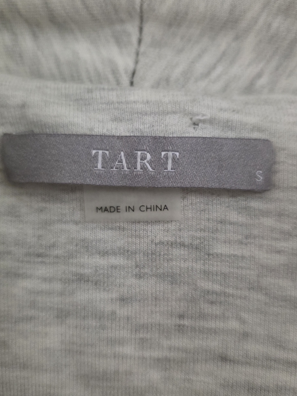 🍁Tart Heather Gray Open Front Cardigan Small Draped Zip Pocket Lightweight - Picture 3 of 7